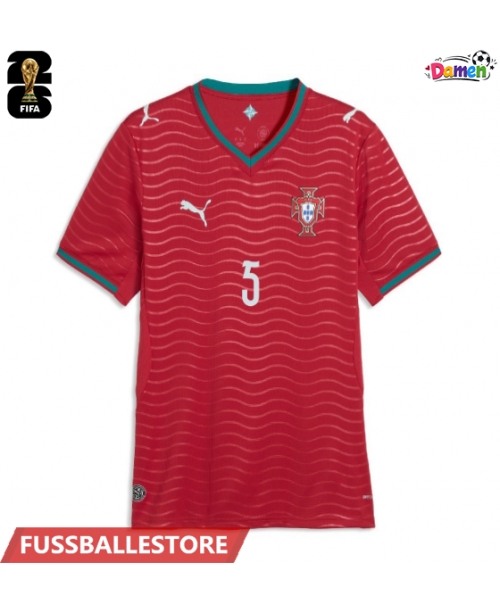 Günstige Portugal Diogo Dalot #5 Heimtrikot Damen WM 2026 Kurzarm